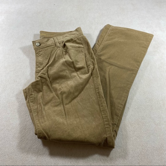 Old Navy Pants Women’s 8 Corduroy Pants light brown Flare boot Cut zip pockets - Picture 1 of 10